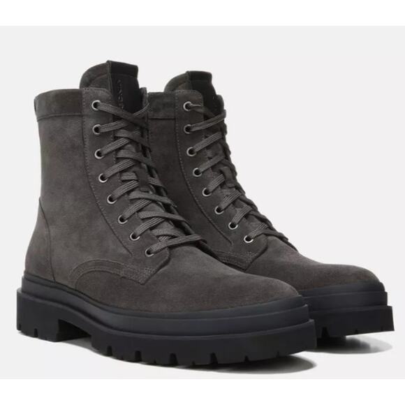 Vince Raider Suede Boots in Graphite - Picture 1 of 16